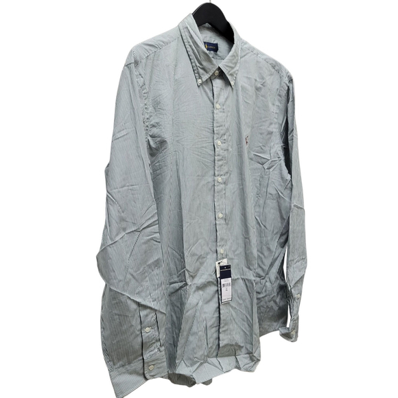 Ralph Lauren Men's Long-Sleeves Green Stripes Button Down Shirt Size XL NWT $89 - Picture 3 of 7
